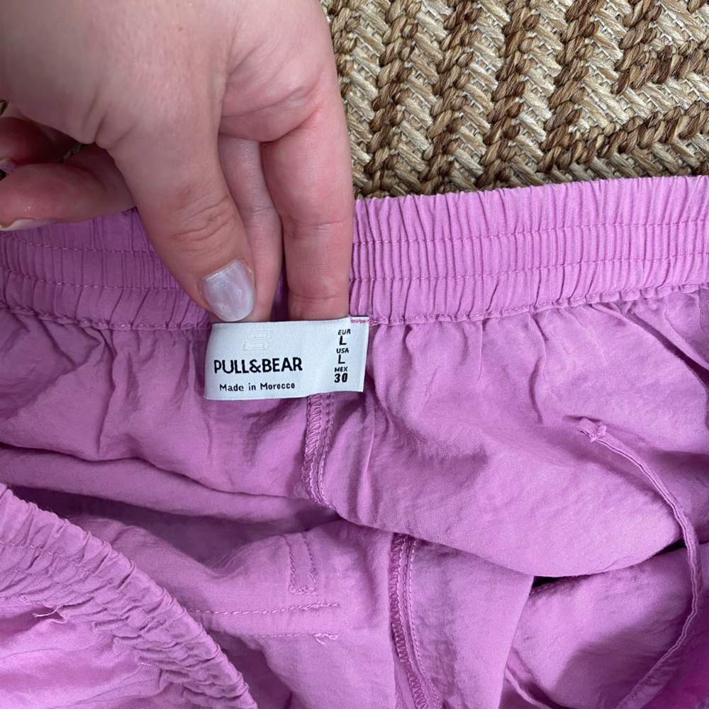 NWOT Pull & Bear Pink drawstring shorts - Picture 9 of 9